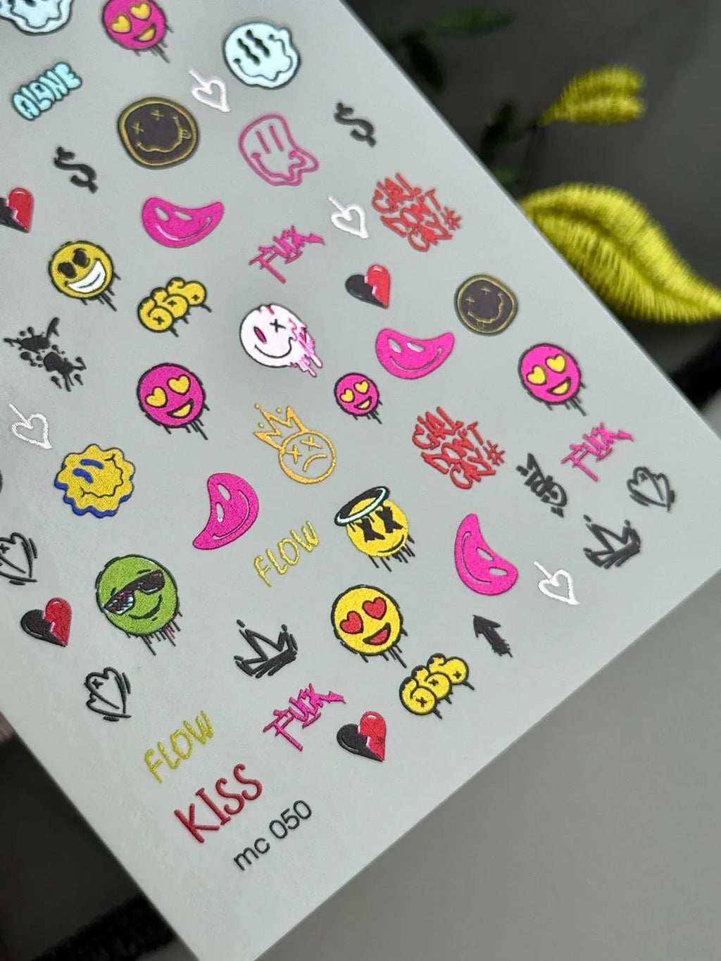 Nail slider decals on any background MC_050