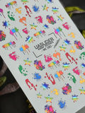 Nail slider decals on any background MC_060