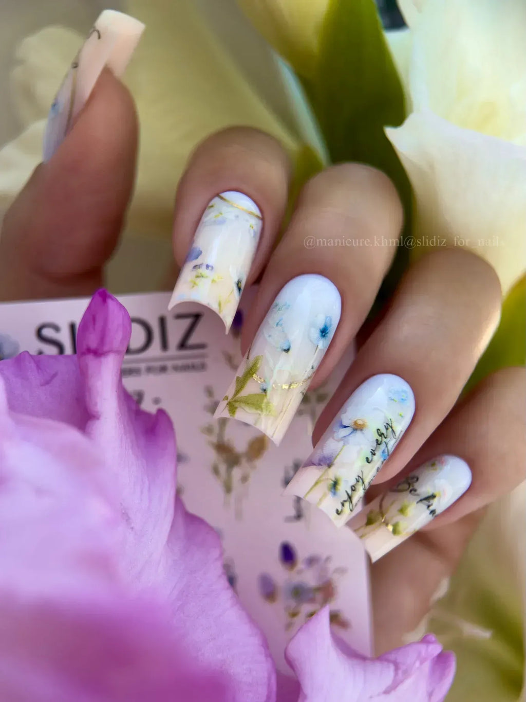 Foil Nail slider decals on any background 317