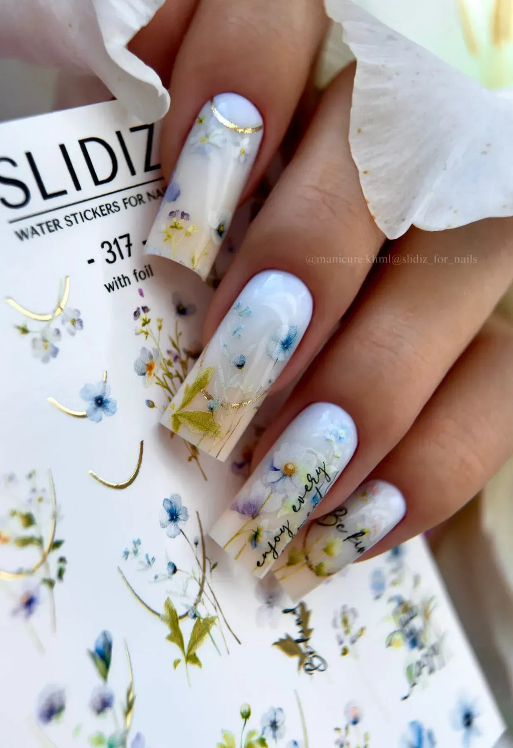Foil Nail slider decals on any background 317