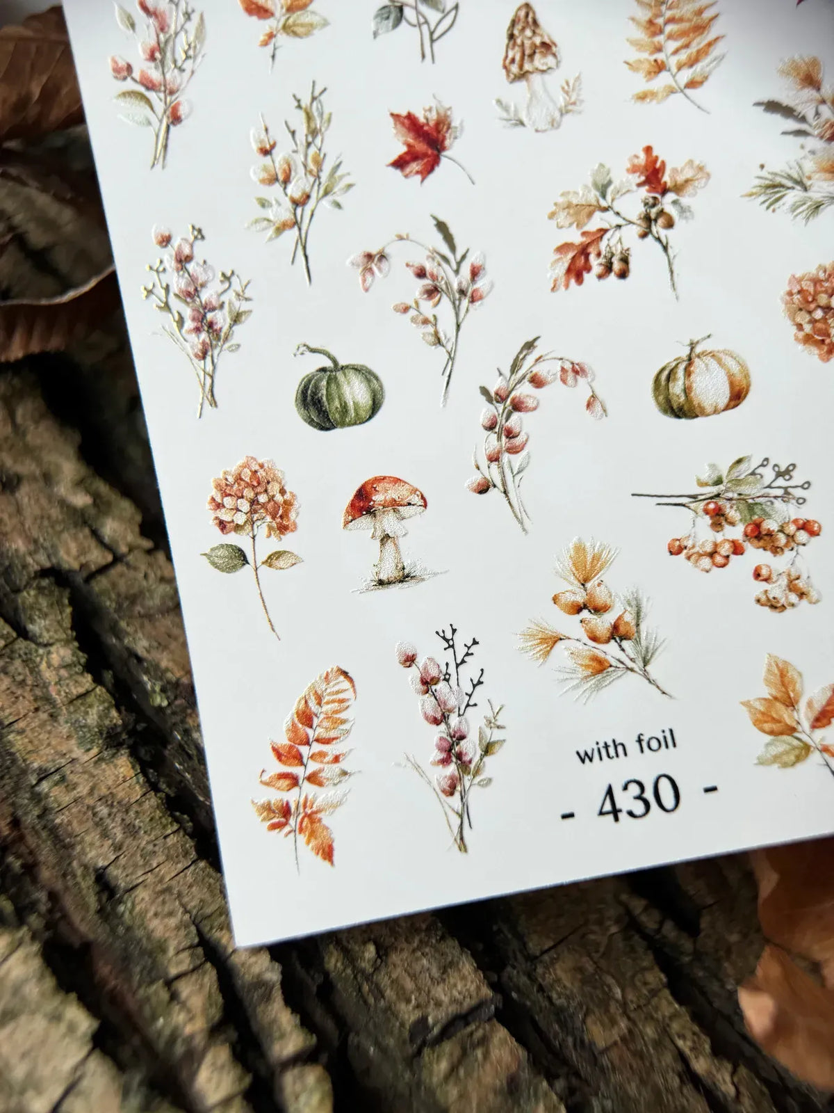 Foil Nail slider decals on any background 430