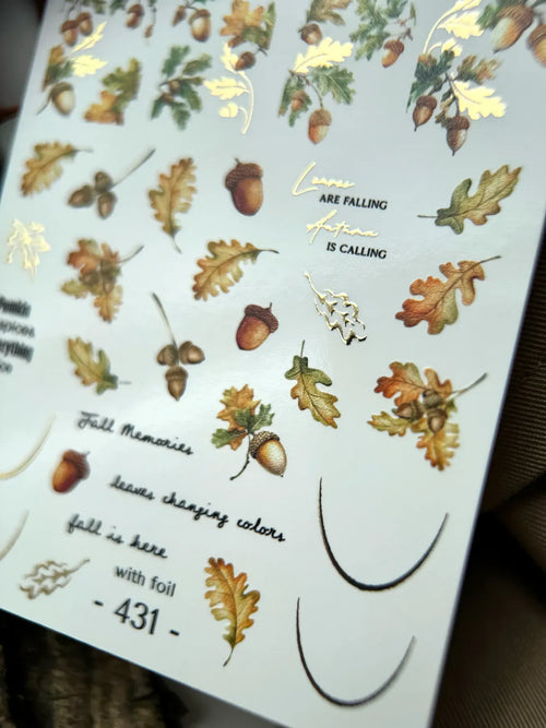 Foil Nail slider decals on any background 431