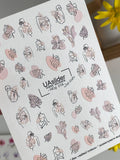 Nail slider decals on any background NCg_019