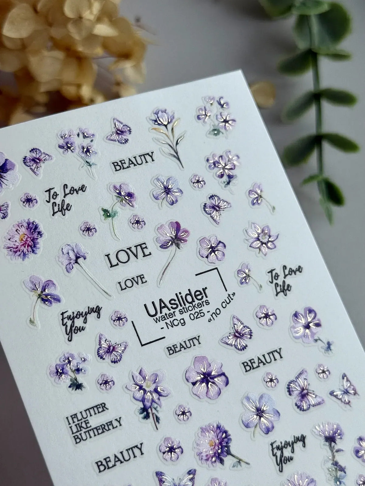 Nail slider decals on any background NCg_025