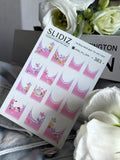 Nail slider decals on any background 383