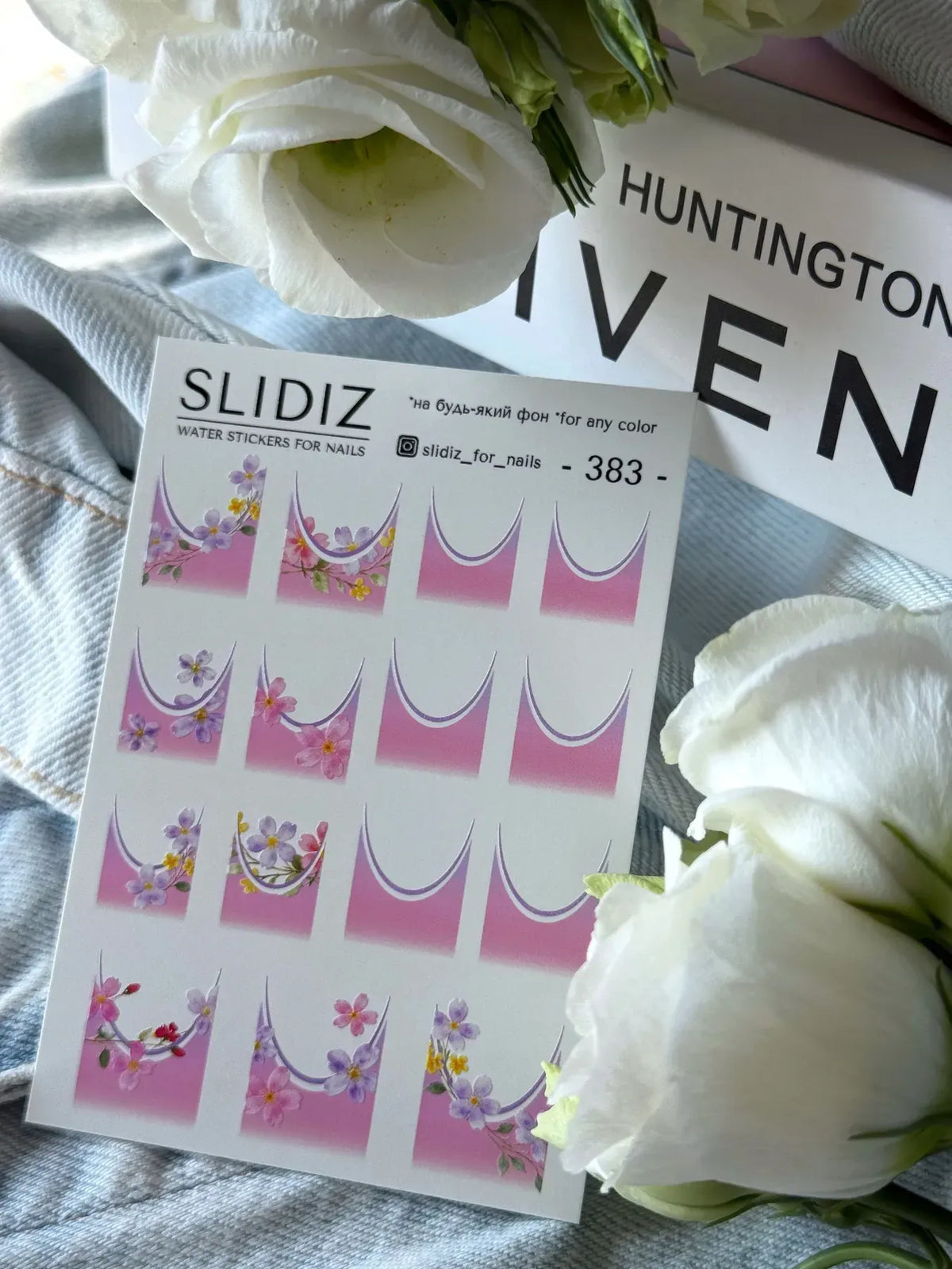 Nail slider decals on any background 383