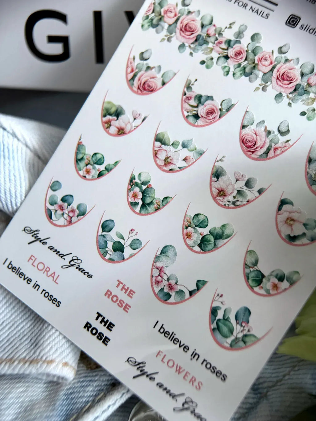 Nail slider decals on any background 393