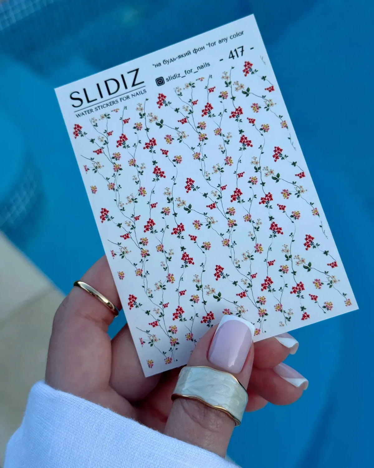 Nail slider decals on any background 417