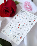 Nail slider decals on any background 368
