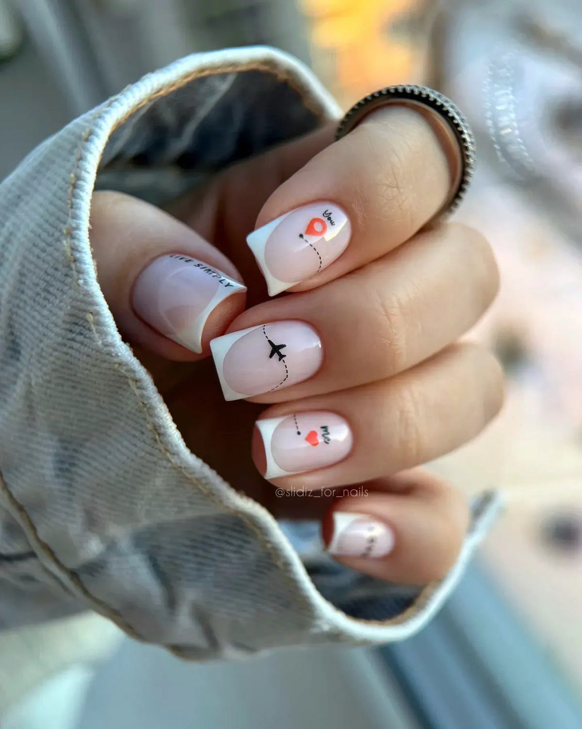 Nail slider decals on any background 368