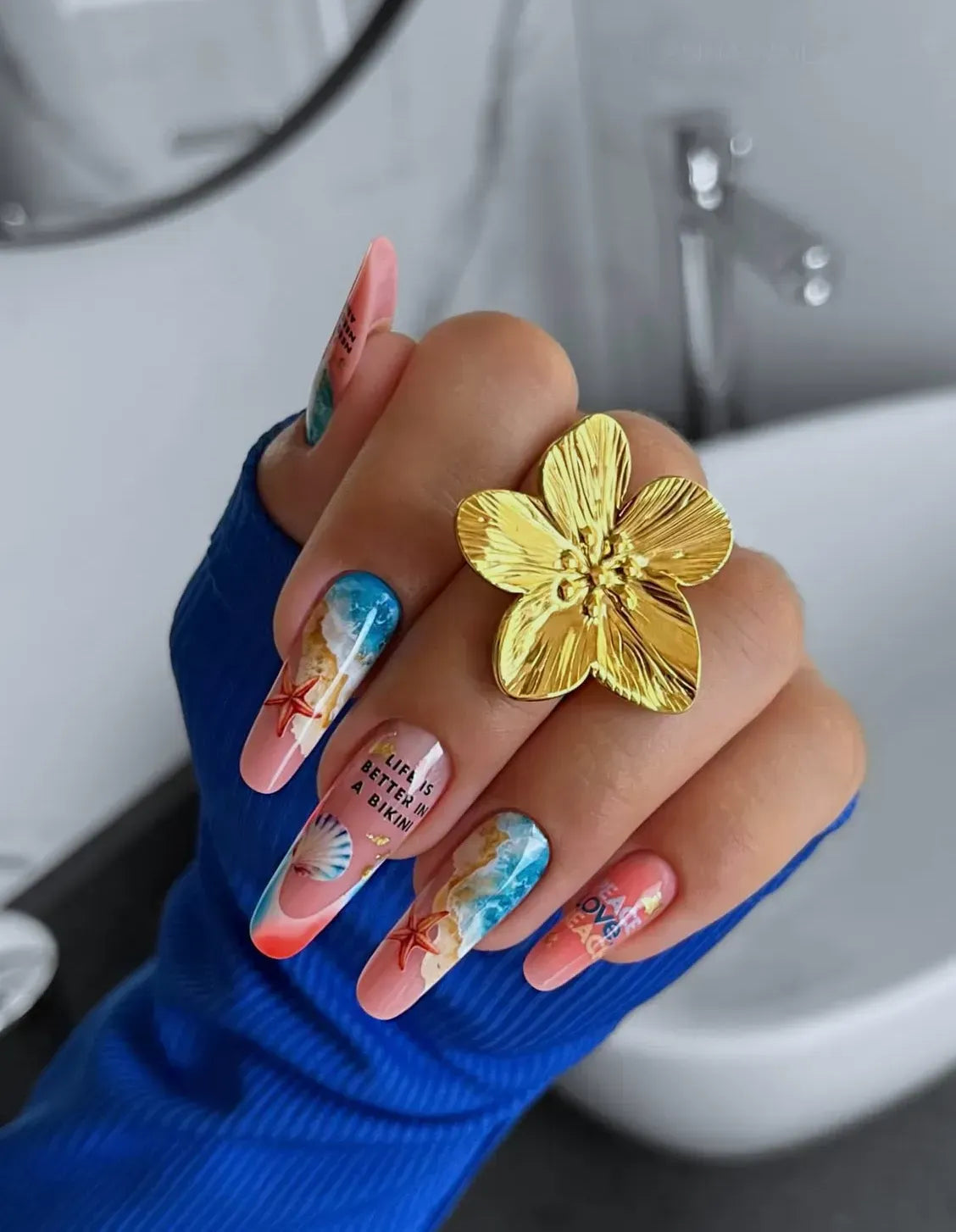 Nail slider decals on any background 222