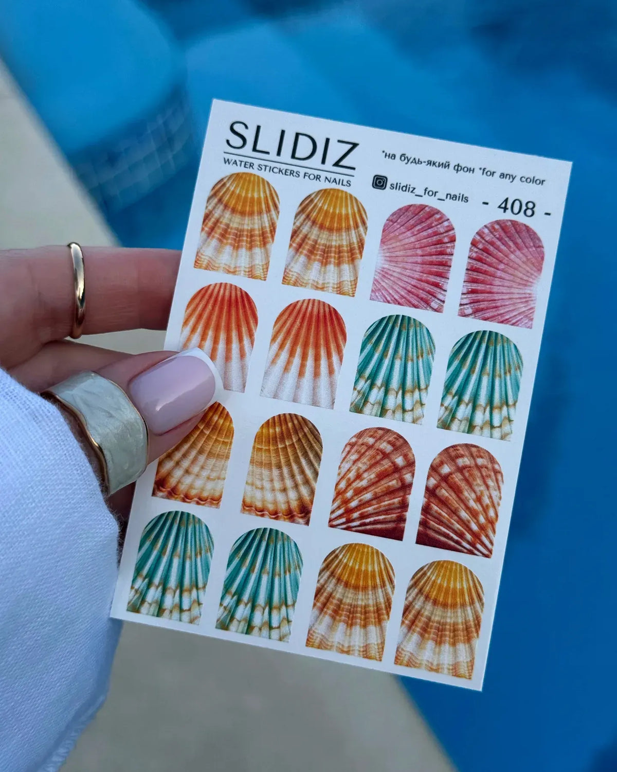 Nail slider decals on any background 408