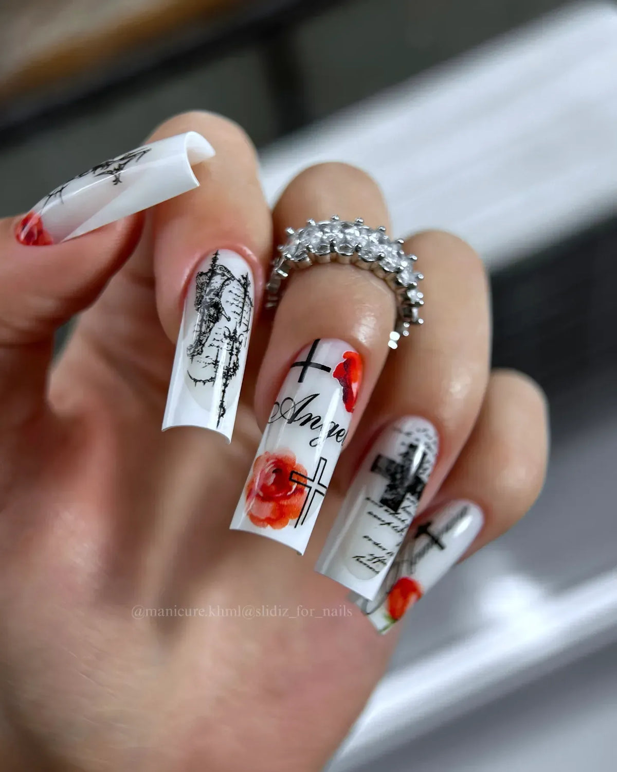 Nail slider decals on any background 274