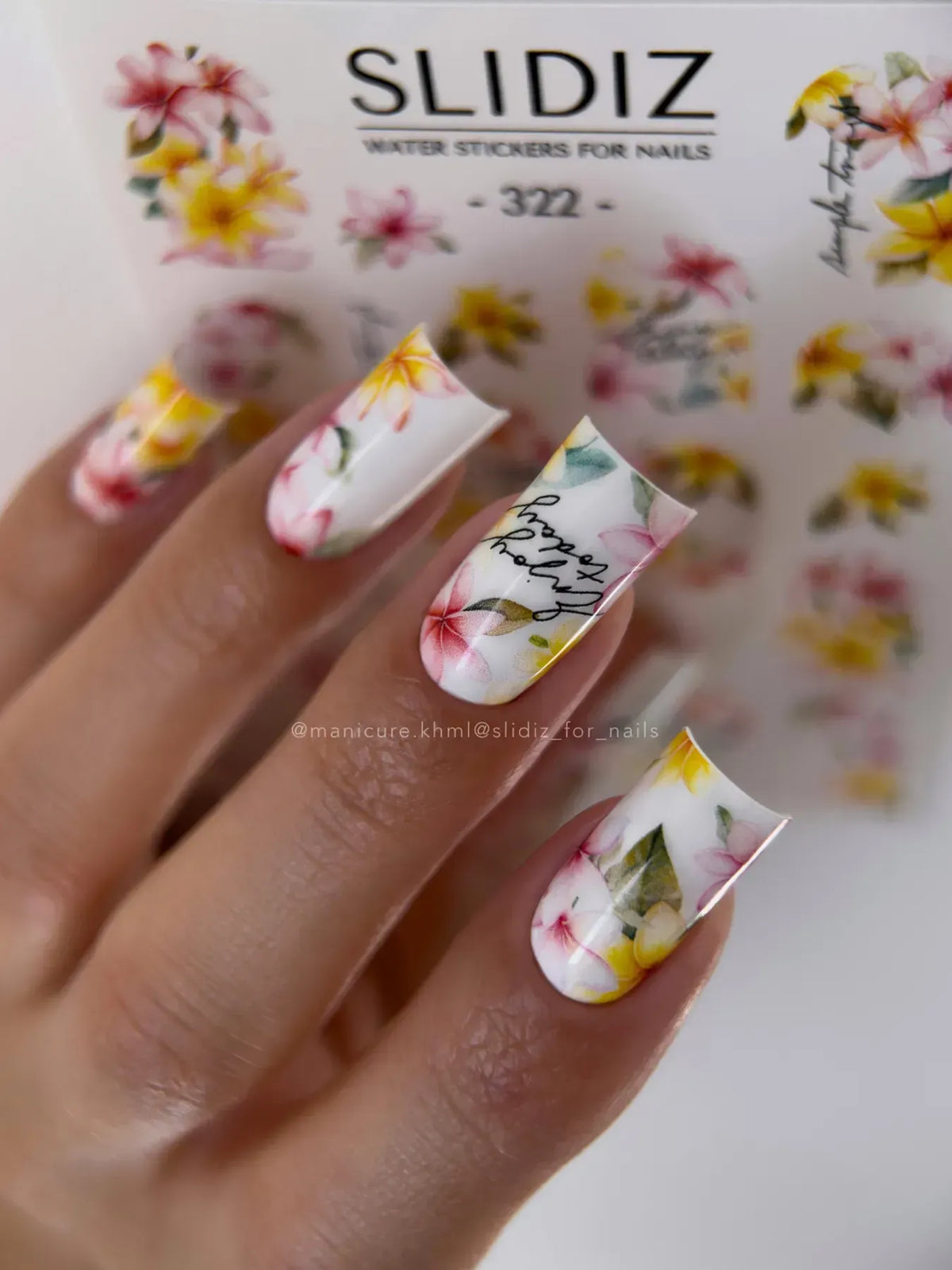 Nail slider decals on any background 322