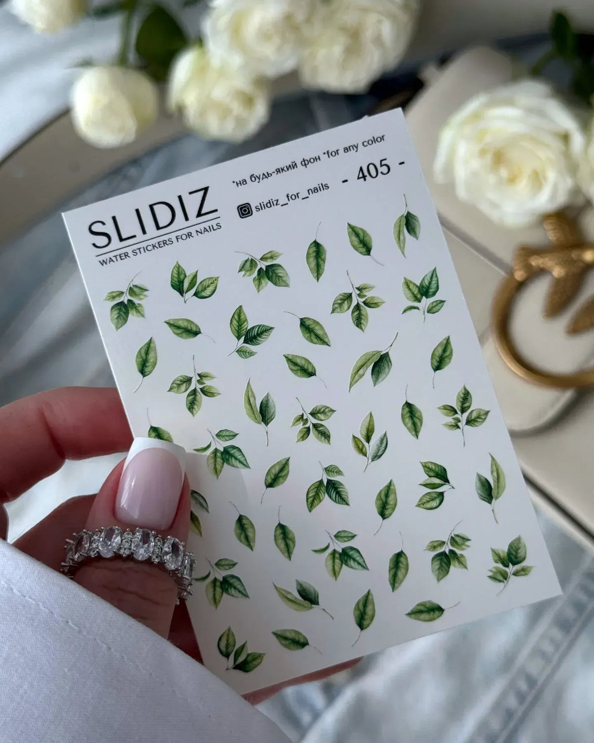 Nail slider decals on any background 405