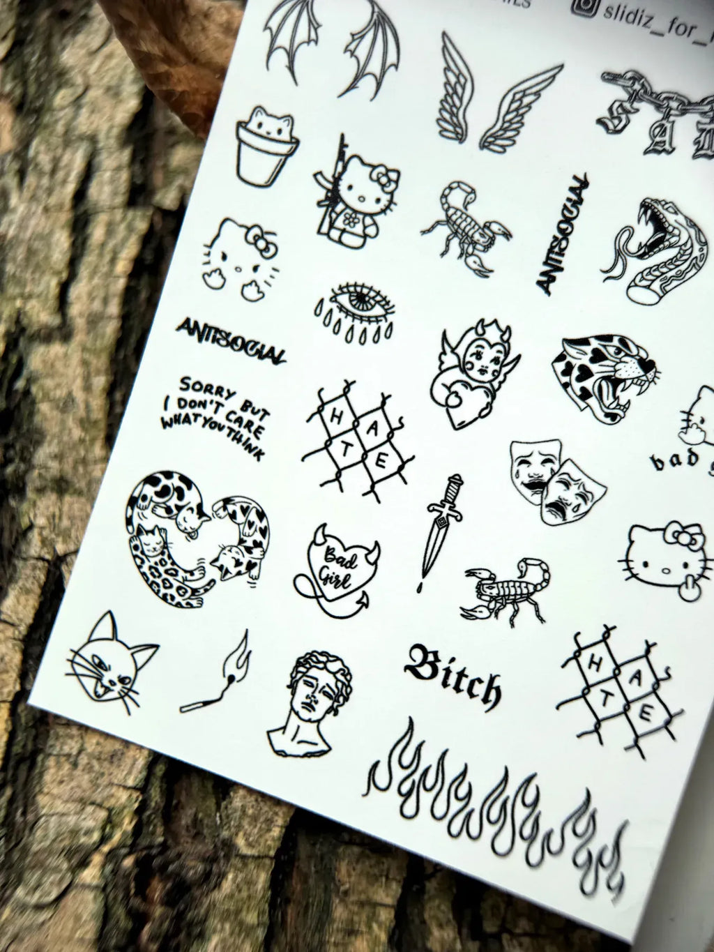 Nail slider decals on any background 427