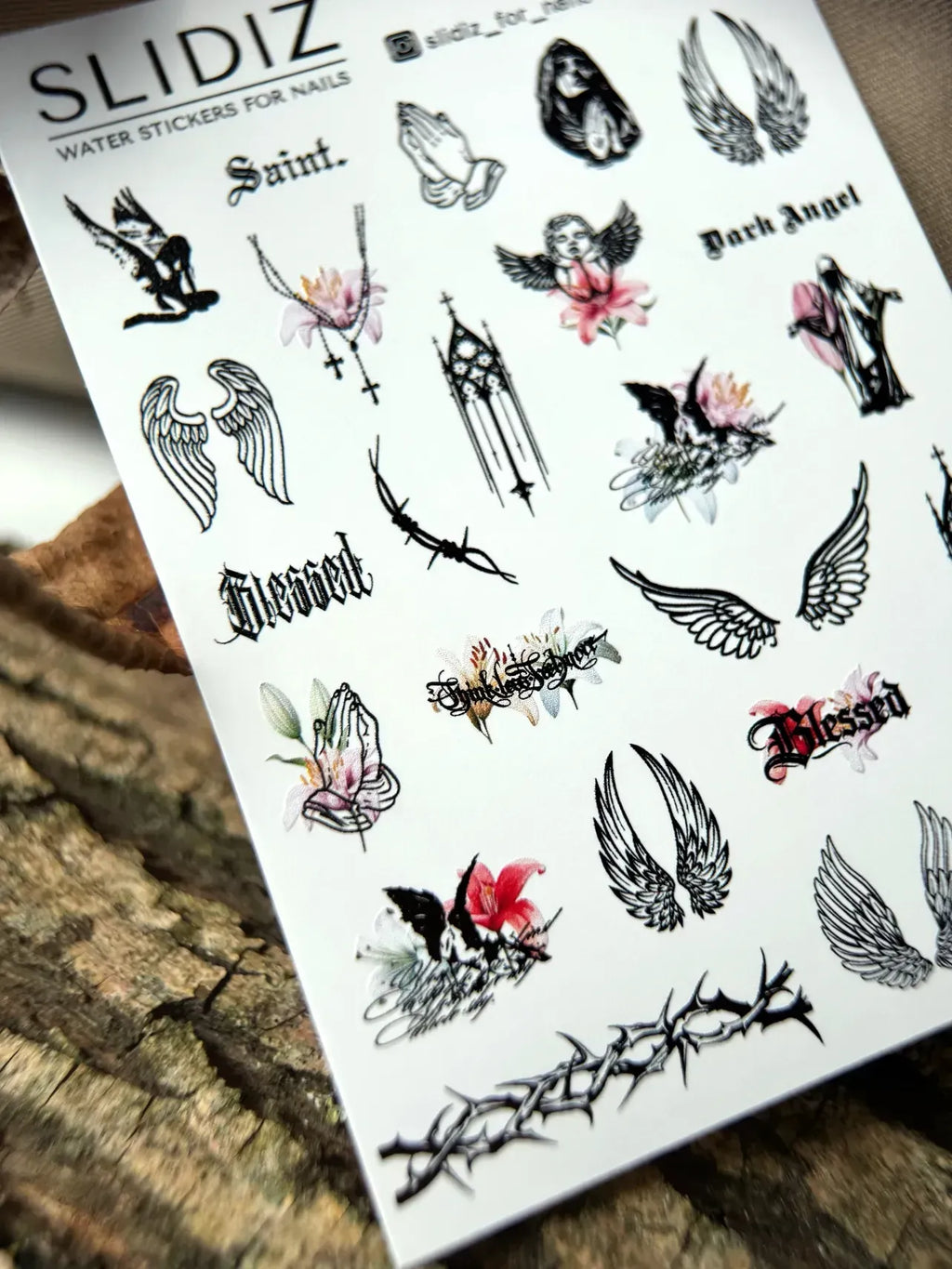 Nail slider decals on any background 422