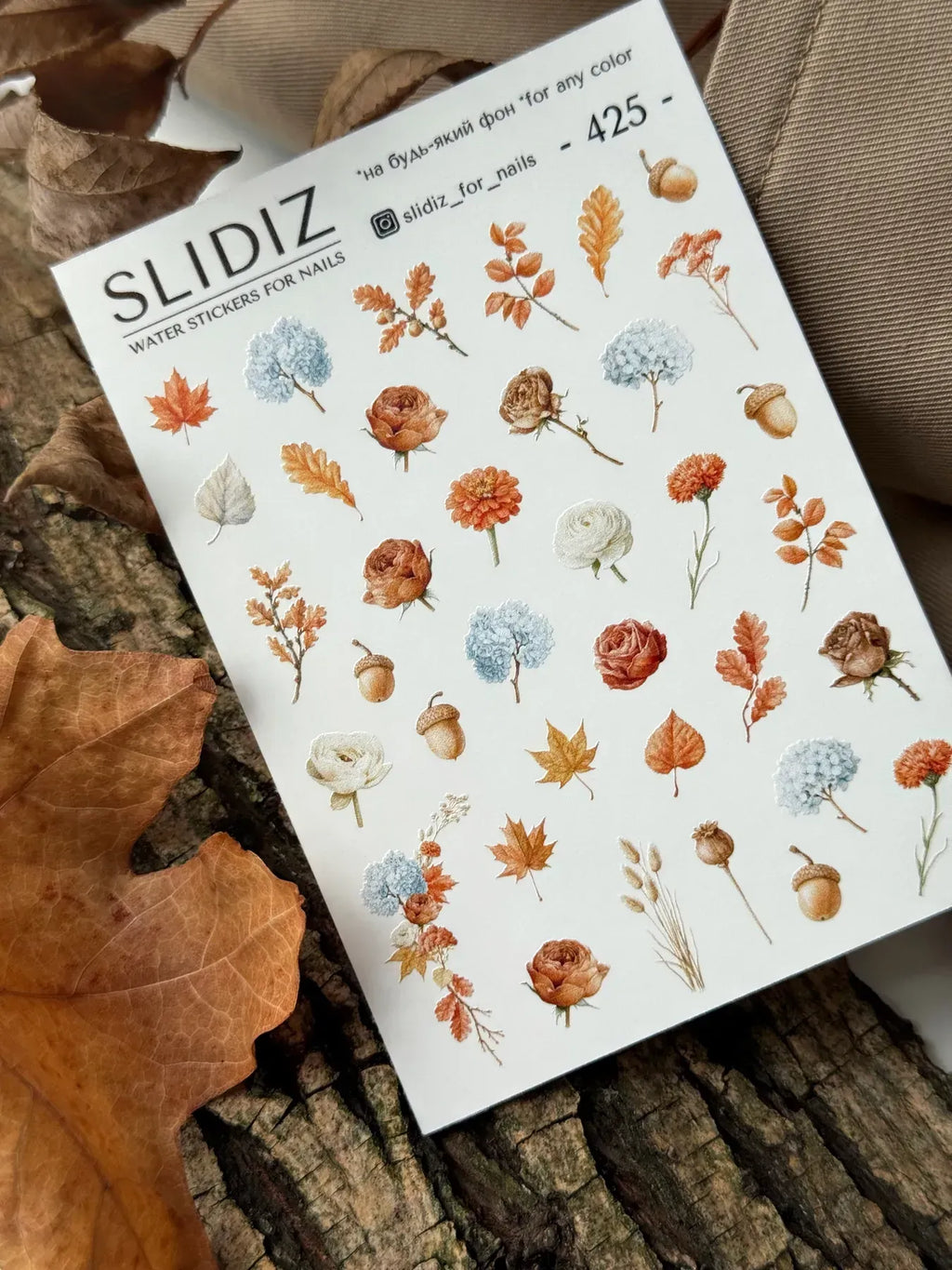 Nail slider decals on any background 425