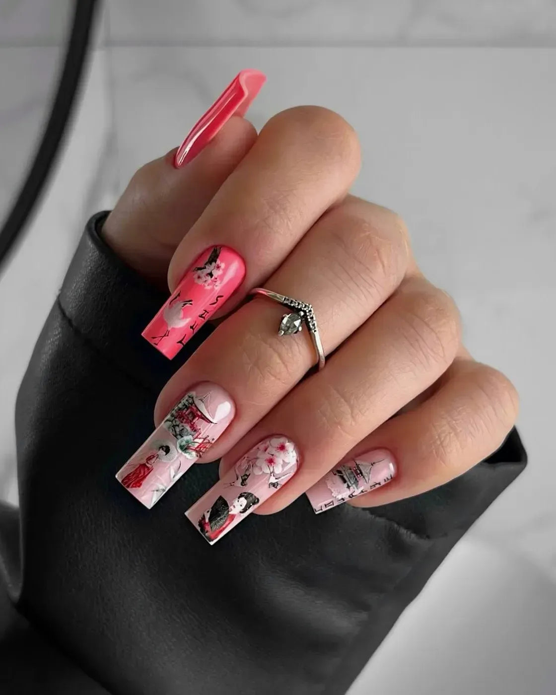 Nail slider decals on any background 050