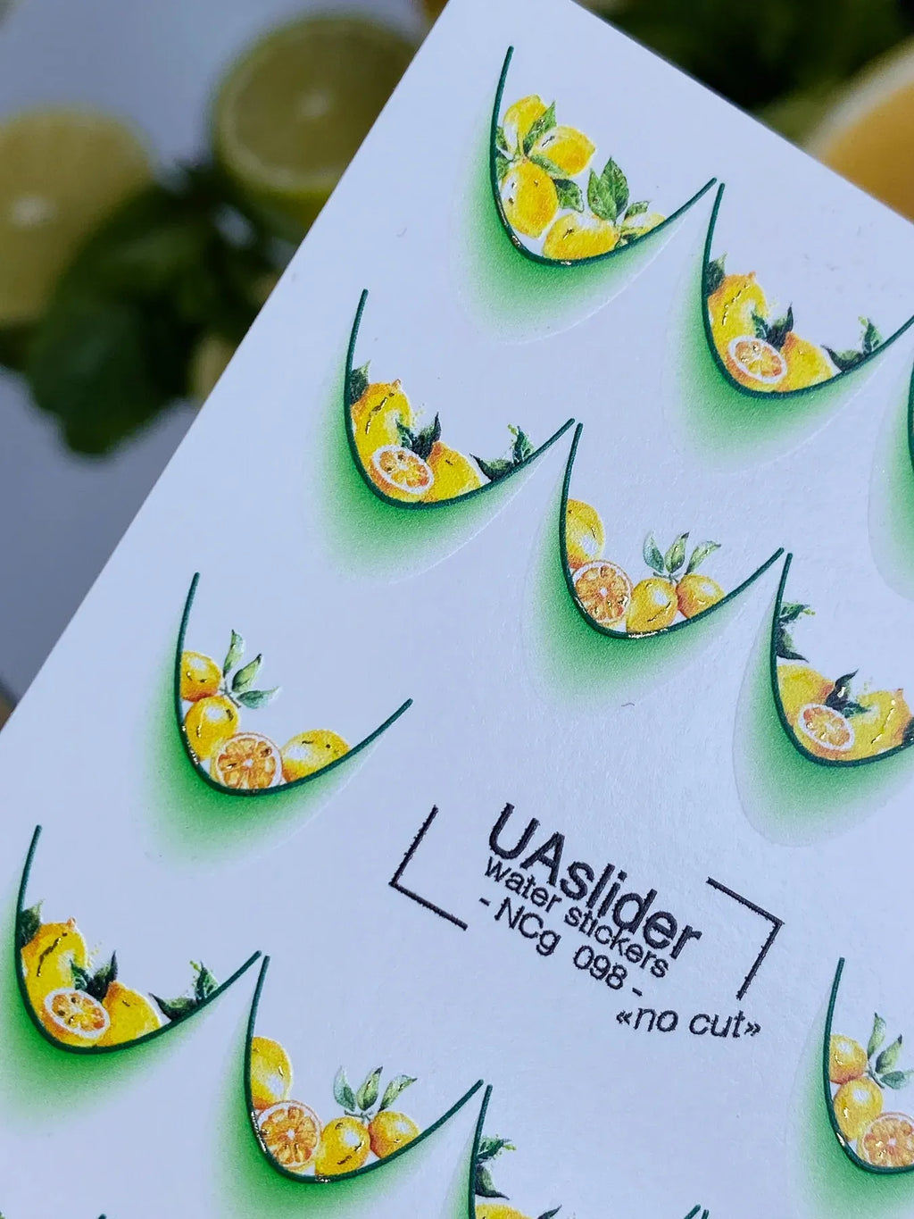 Nail slider decals with no excess film NCg_098