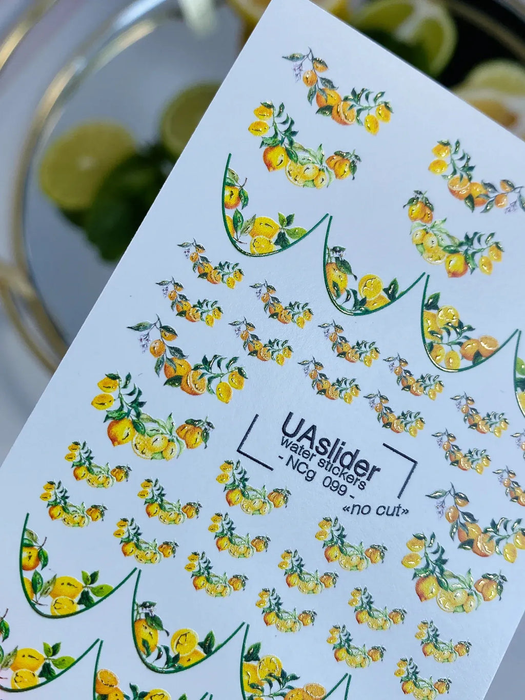 Nail slider decals with no excess film NCg_099