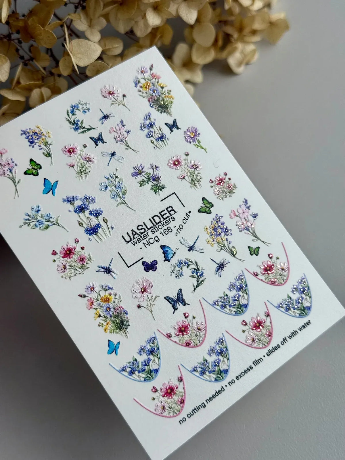 Nail slider decals on any background NC_168