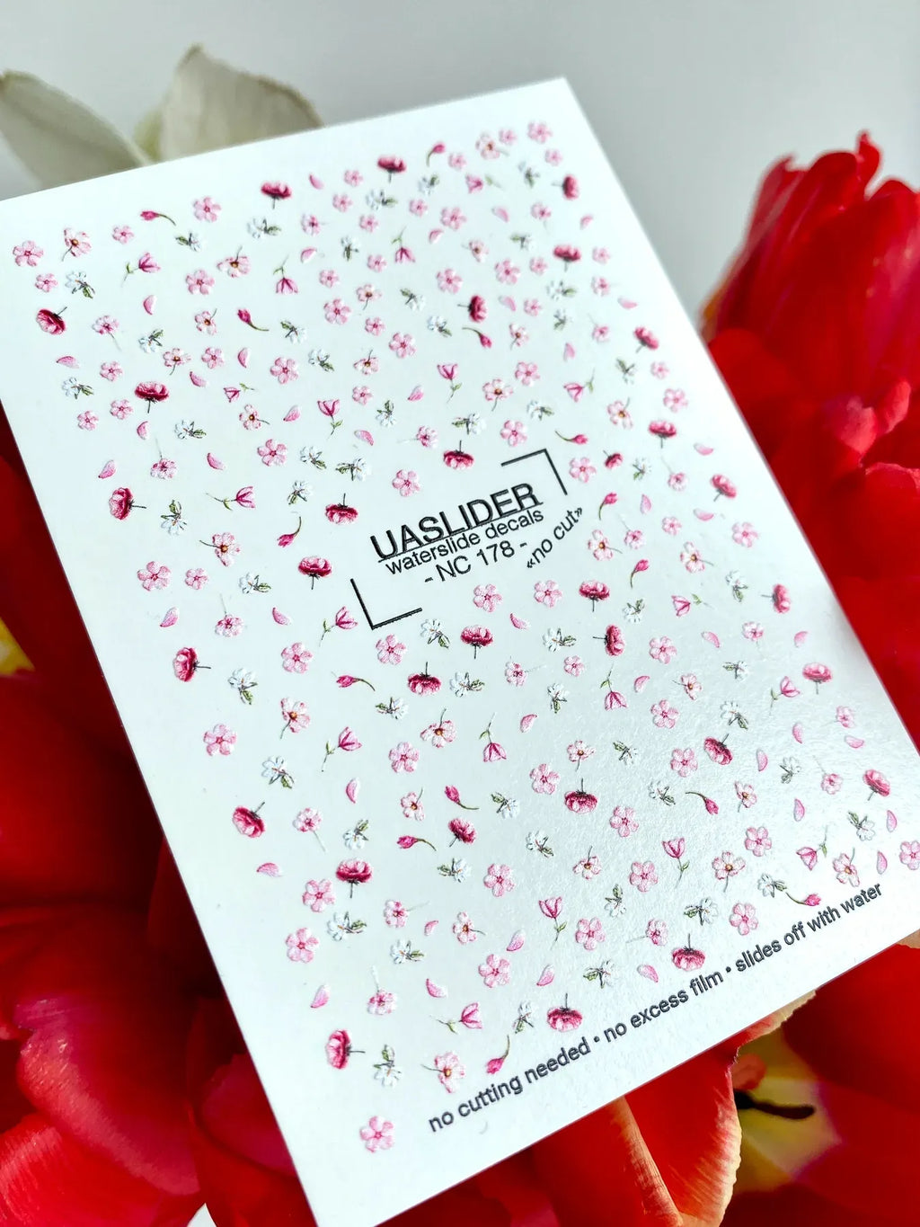 Nail slider decals with no excess film NC_178