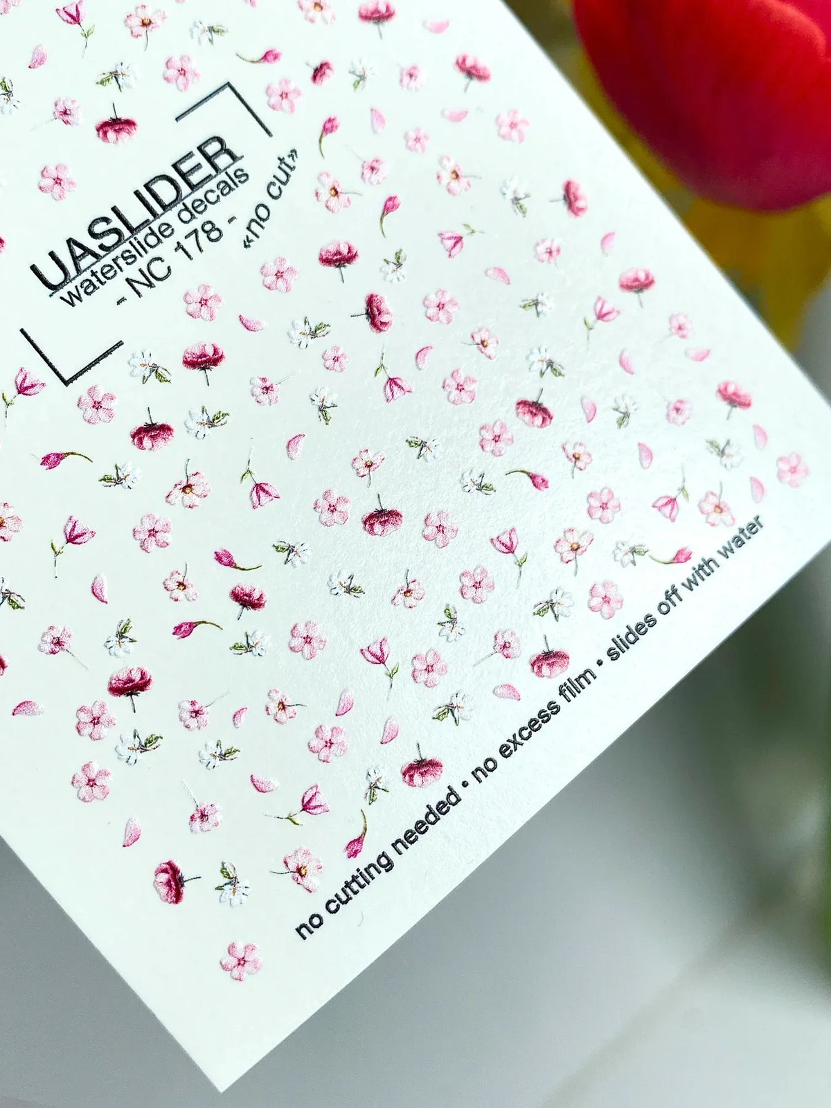 Nail slider decals with no excess film NC_178