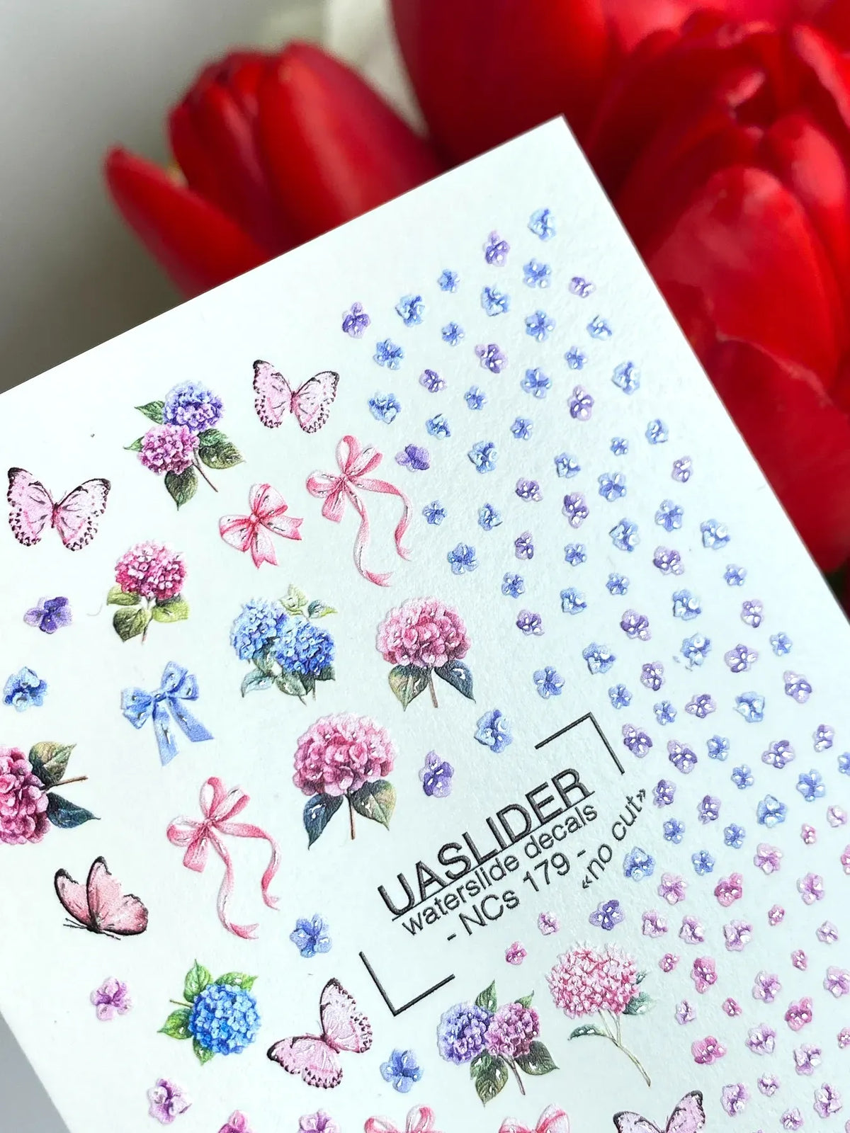 Nail slider decals with no excess film NC179