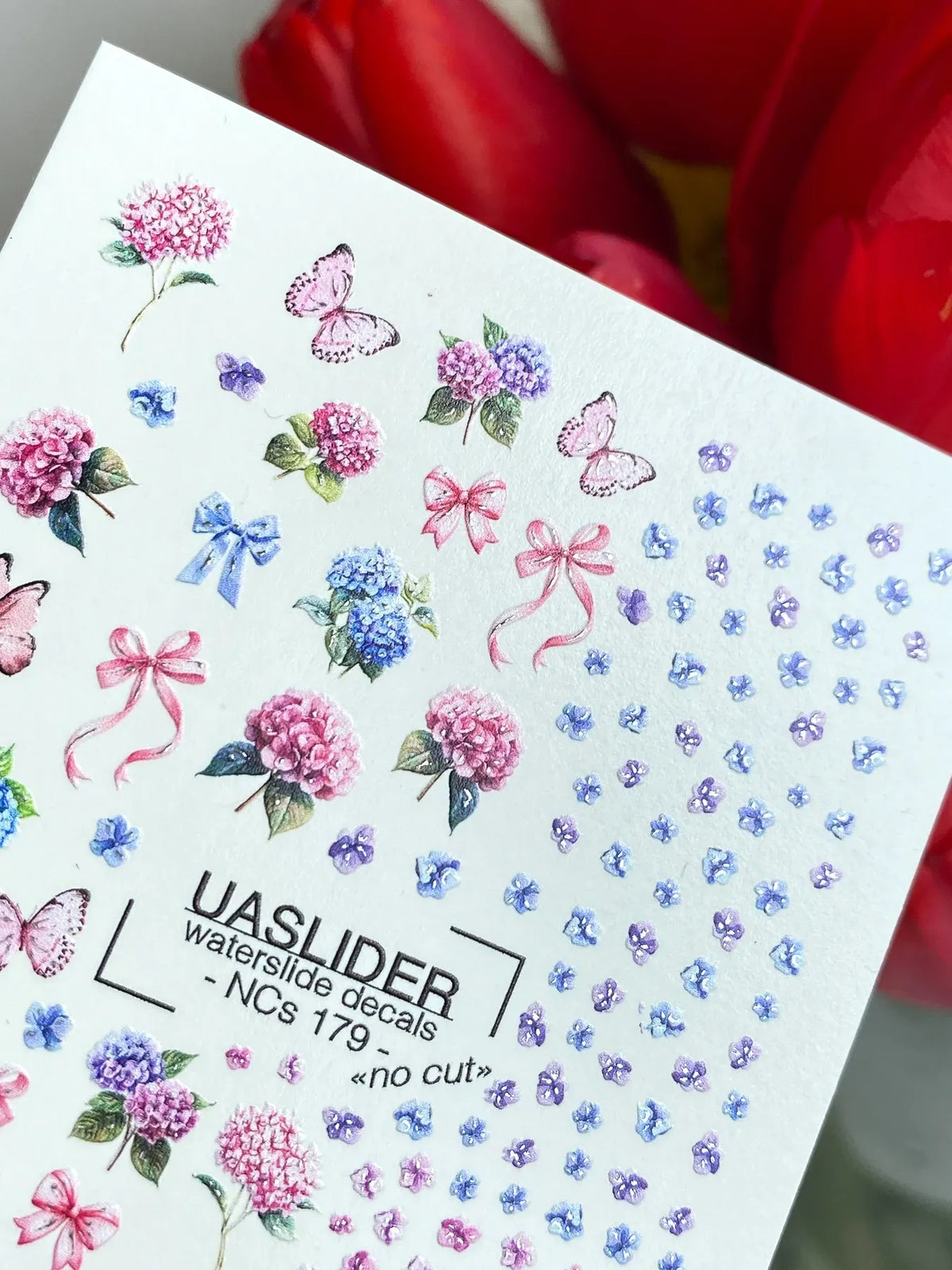 Nail slider decals with no excess film NC179