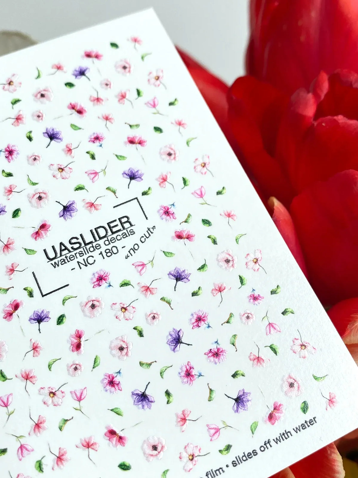 Nail slider decals with no excess film NC_180