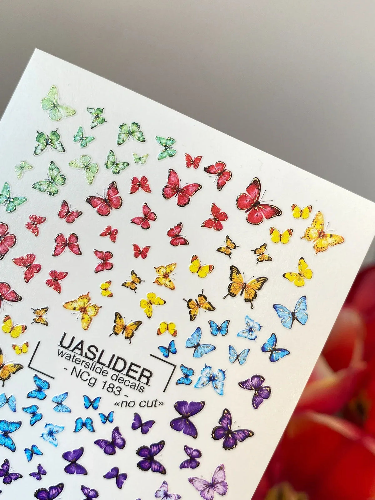Nail slider decals with no excess film NC_183