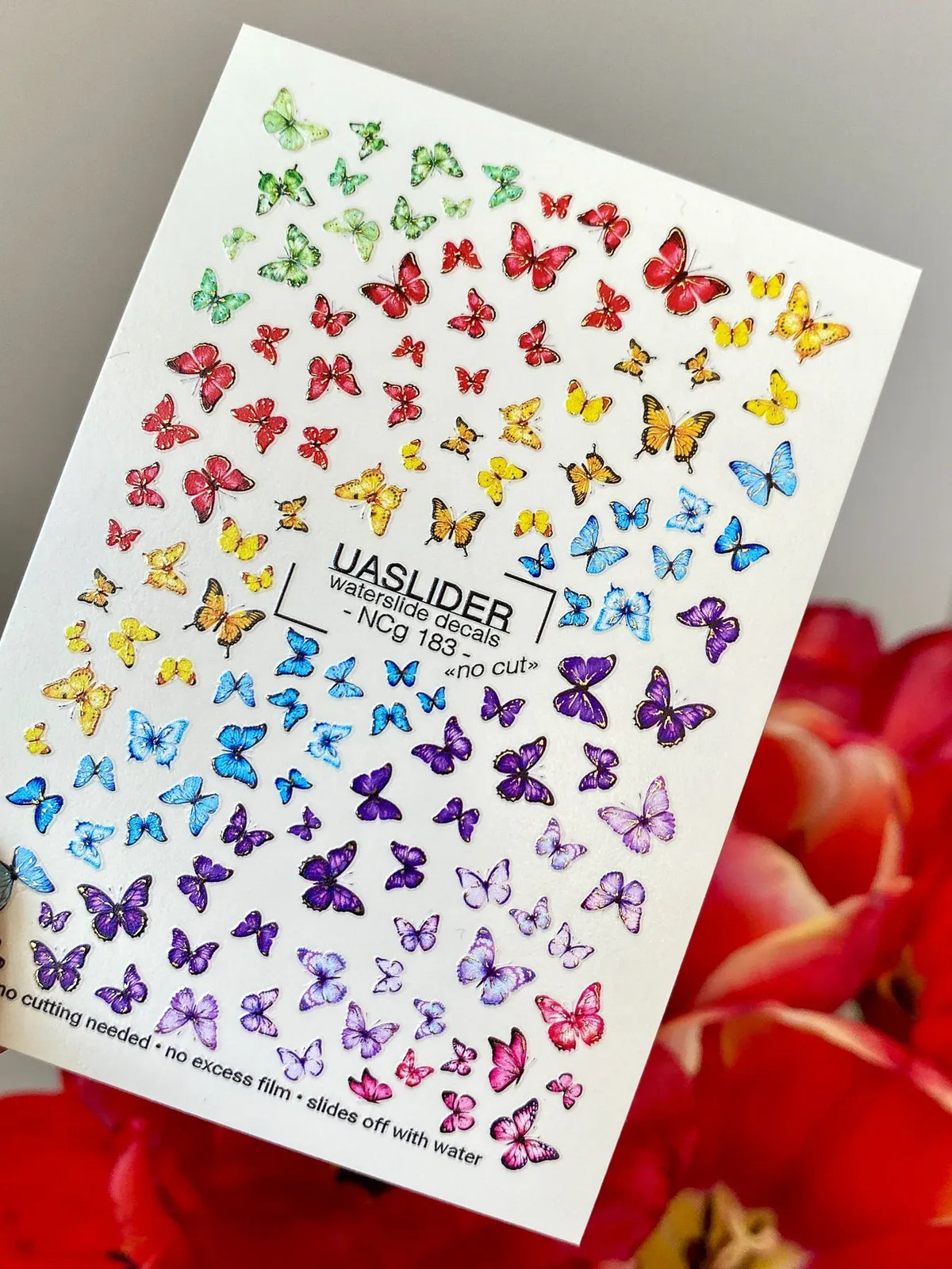 Nail slider decals with no excess film NC_183