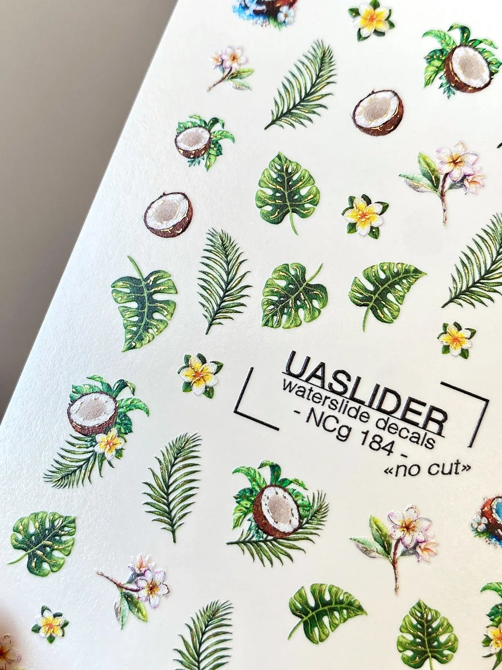 Nail slider decals with no excess film NC_184