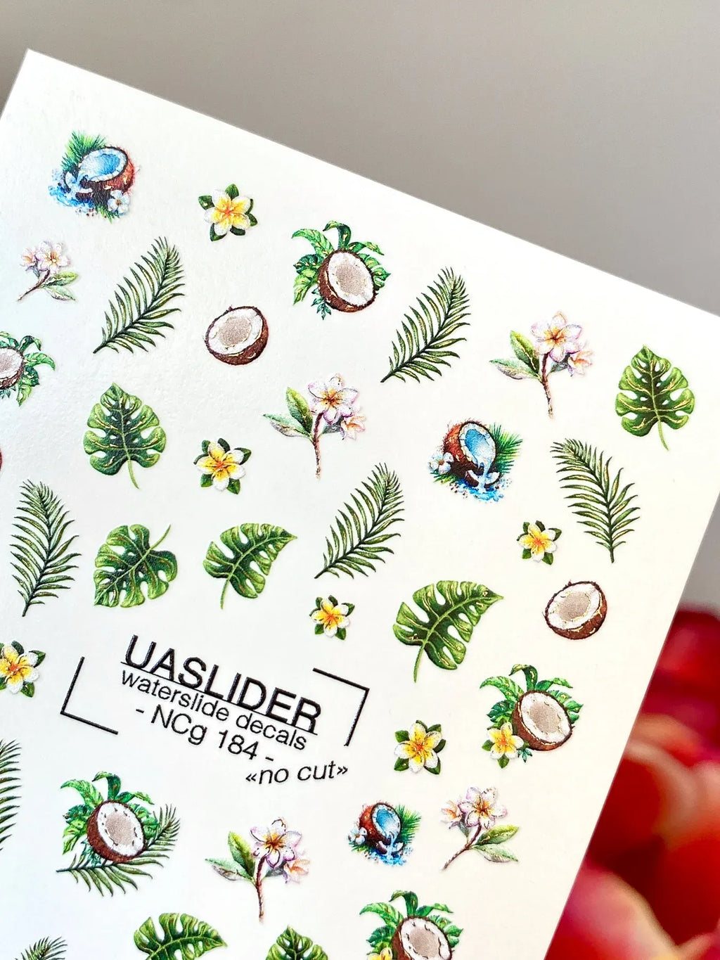 Nail slider decals with no excess film NC_184