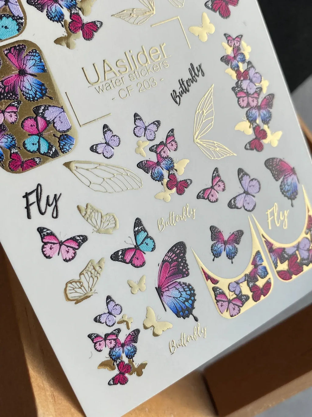 Foil Nail slider decals on any background CF_203
