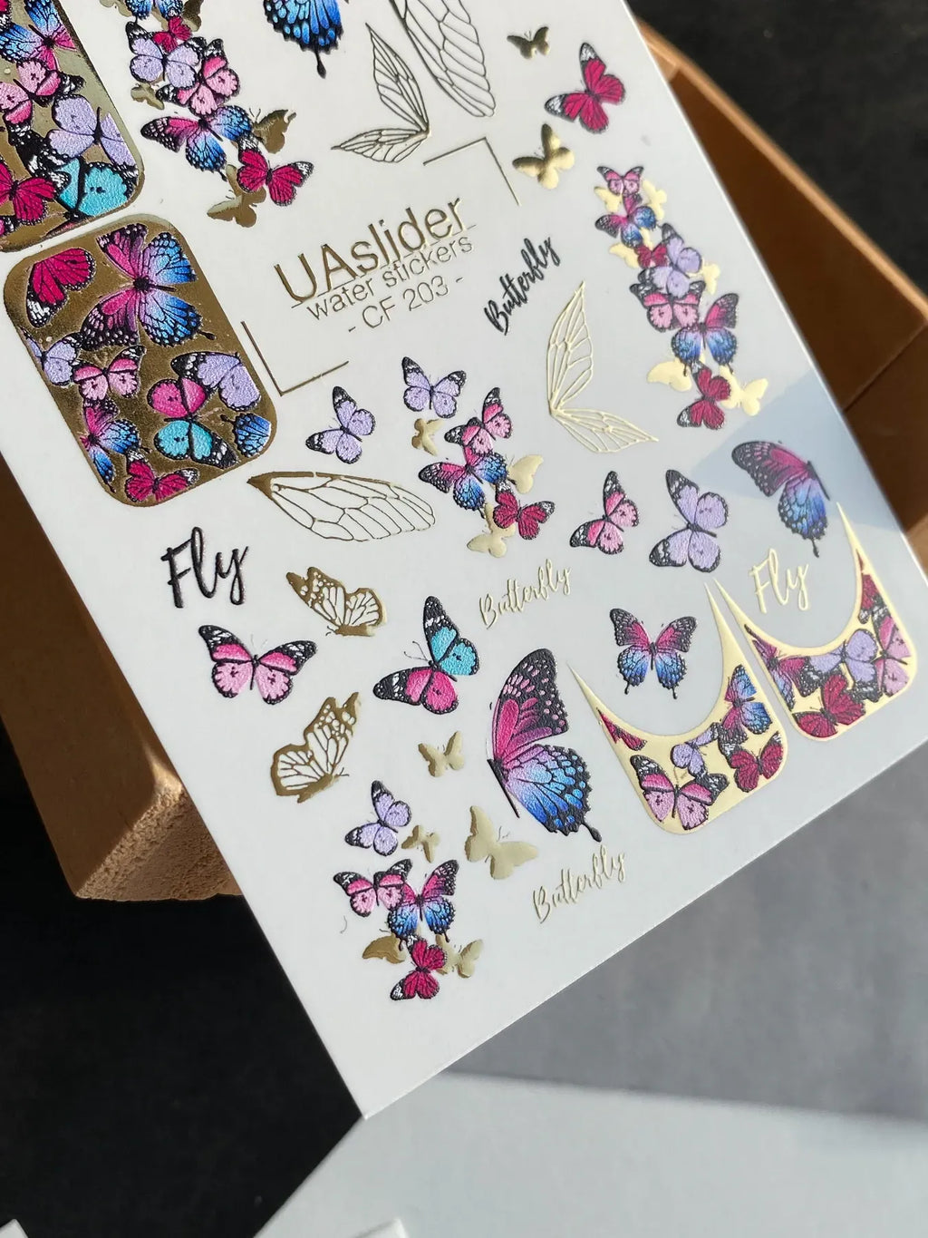 Foil Nail slider decals on any background CF_203