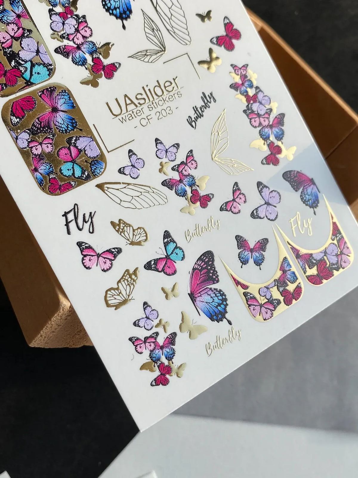 Foil Nail slider decals on any background CF_203