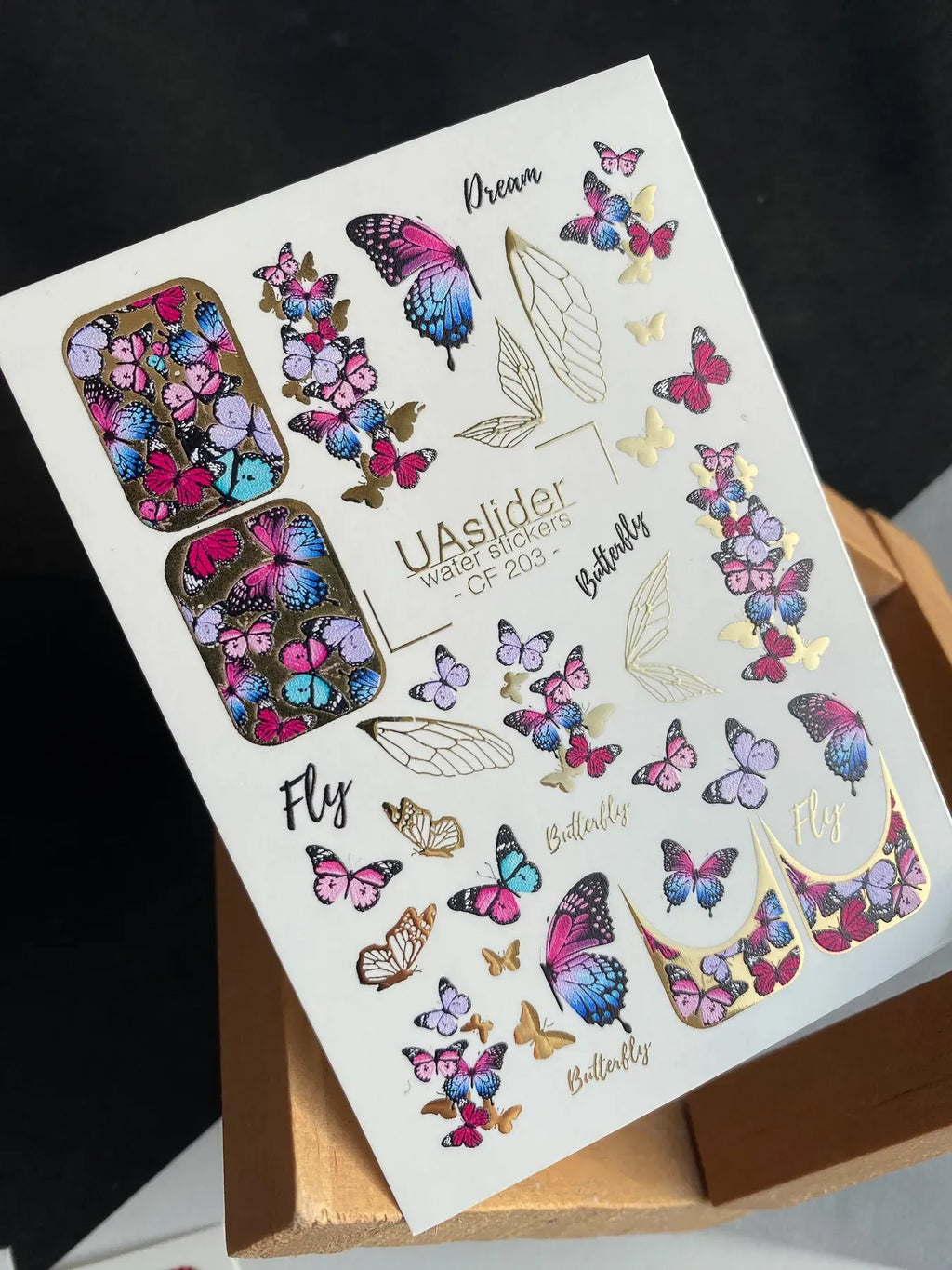 Foil Nail slider decals on any background CF_203