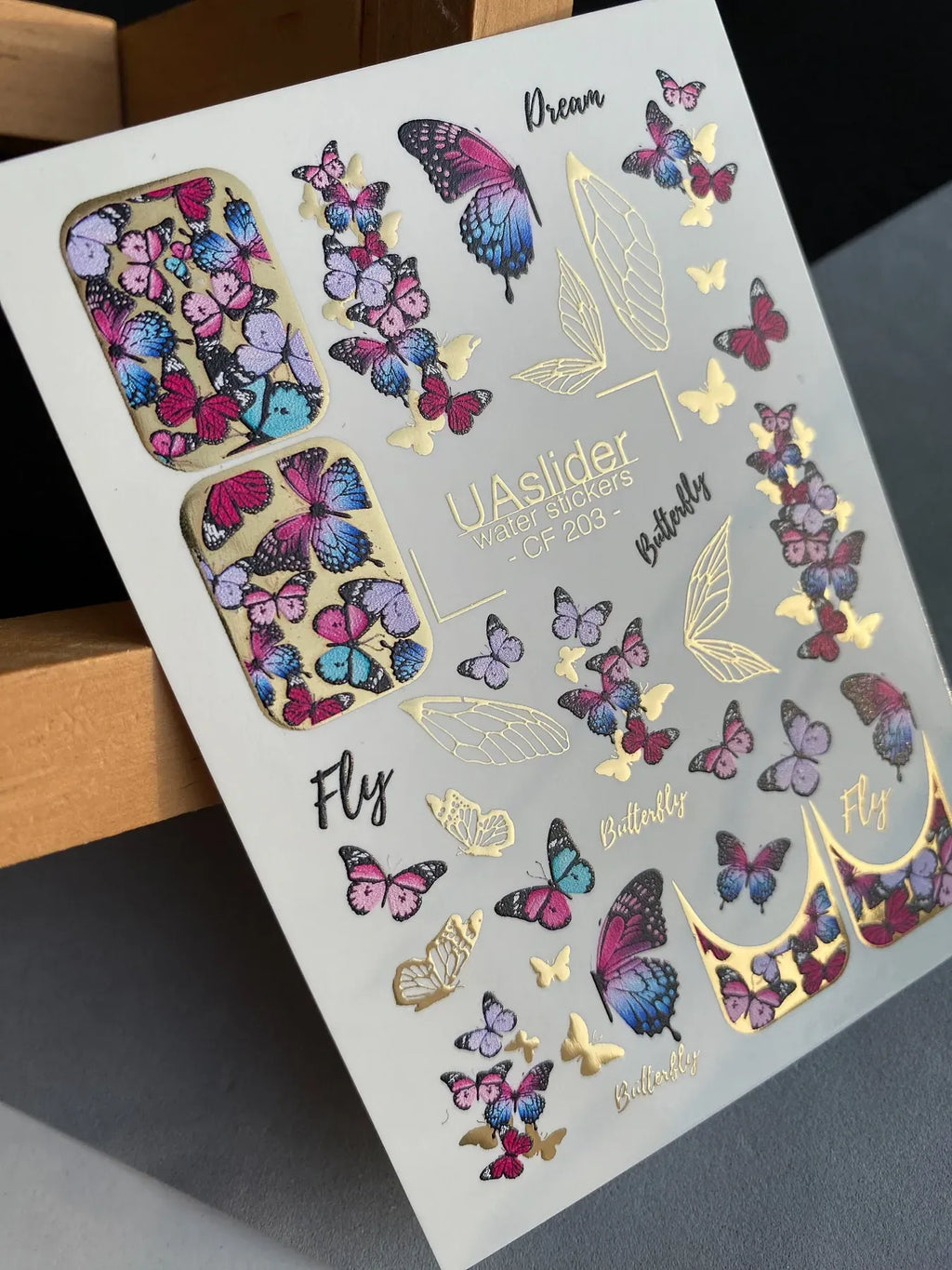 Foil Nail slider decals on any background CF_203