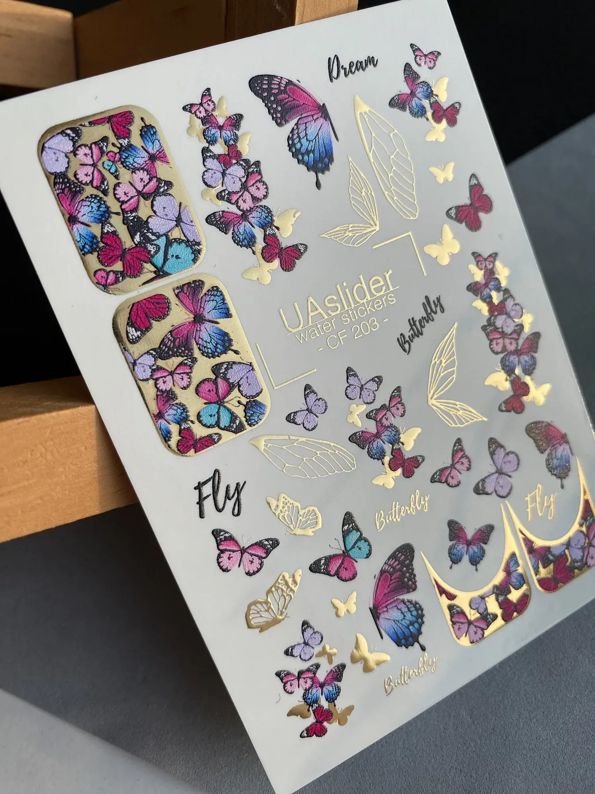 Foil Nail slider decals on any background CF_203