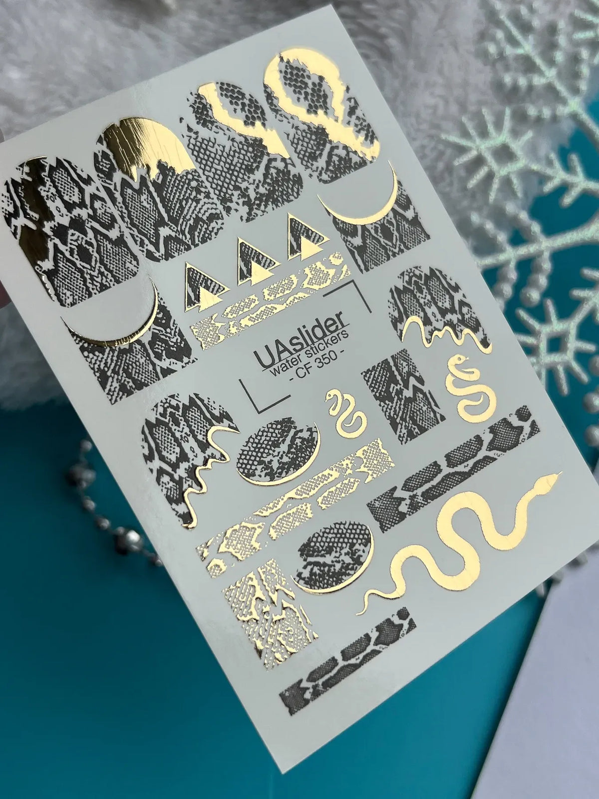 Foil Nail slider decals on any background CF_350