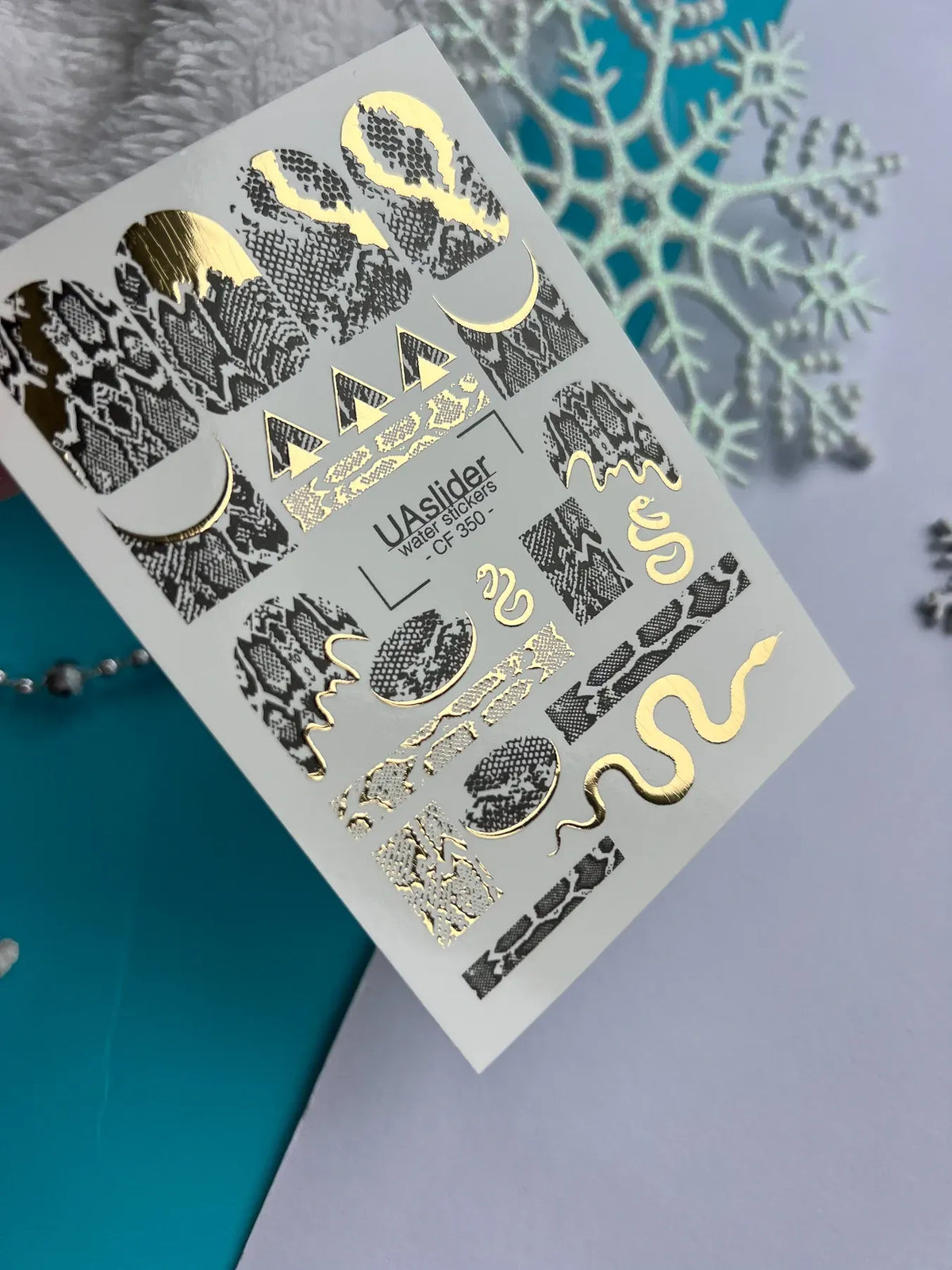 Foil Nail slider decals on any background CF_350