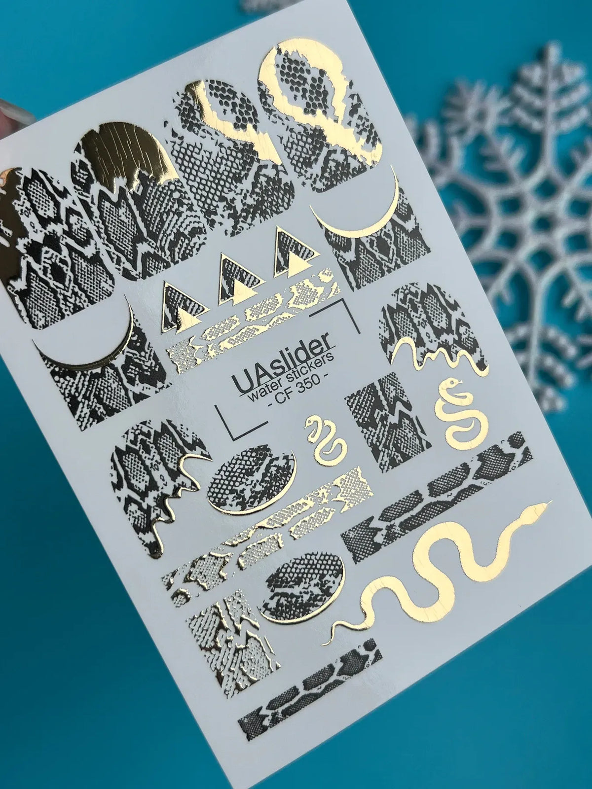 Foil Nail slider decals on any background CF_350